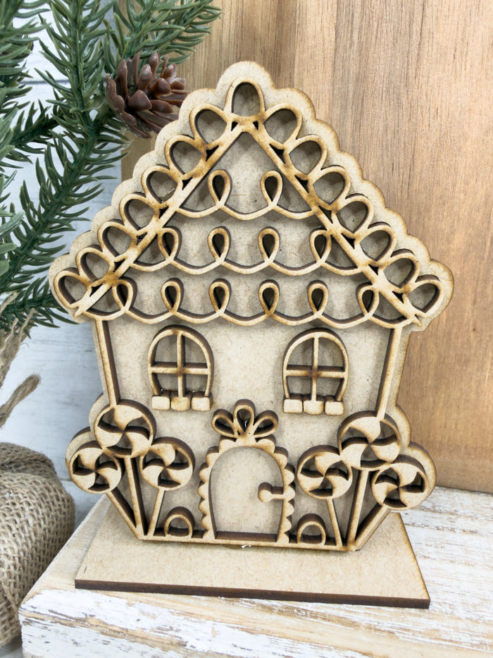 Little Single Story Gingerbread House DIY Kit
