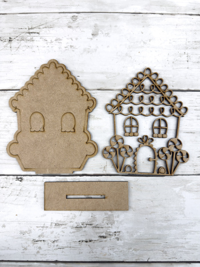 Little Single Story Gingerbread House DIY Kit