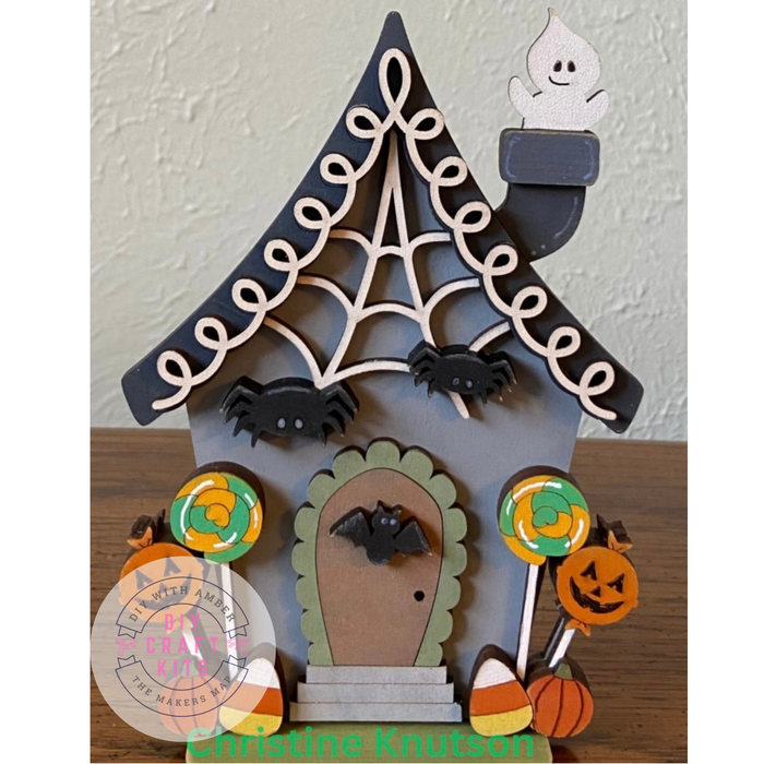 Little Spider Web Halloween House DIY Kit