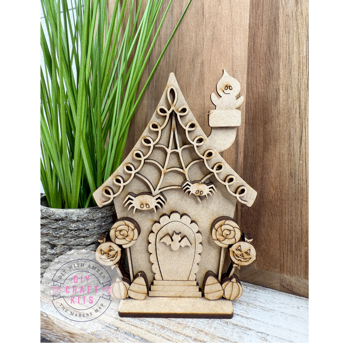 Little Spider Web Halloween House DIY Kit