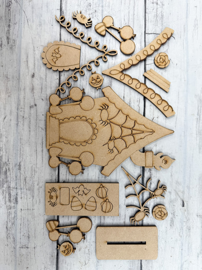 Little Spider Web Halloween House DIY Kit
