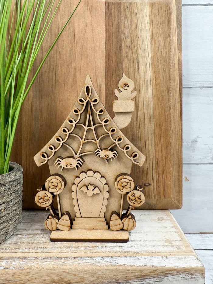 Little Spider Web Halloween House DIY Kit