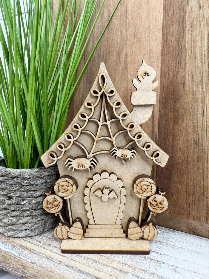 Little Spider Web Halloween House DIY Kit