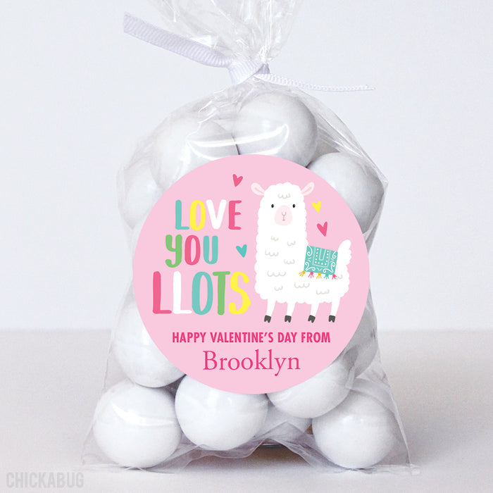 Llama Valentine's Day Stickers