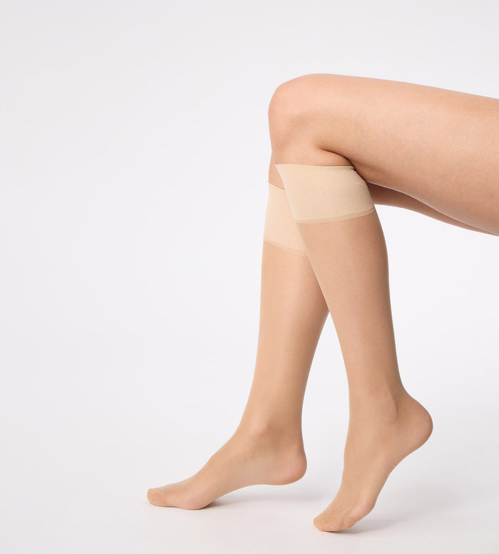 Lot de 2 mi-bas transparents capri Resist