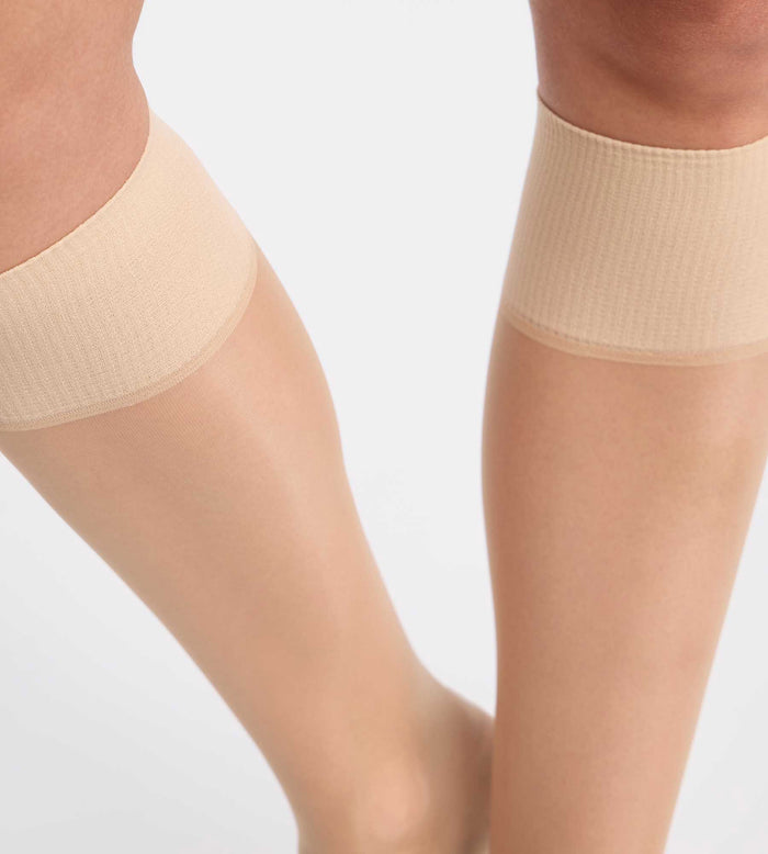 Lot de 2 mi-bas transparents capri Resist