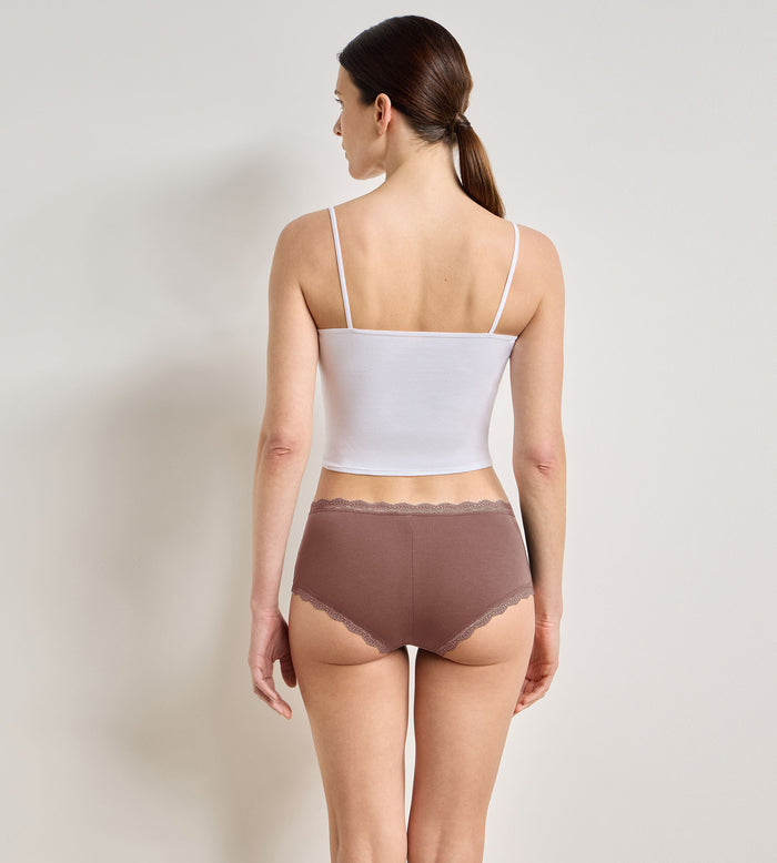 Lot de 2 shortys cendre Daily Coton Dentelle
