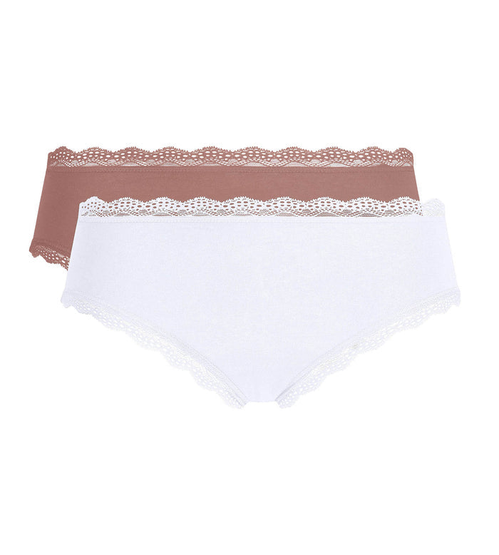 Lot de 2 shortys cendre Daily Coton Dentelle