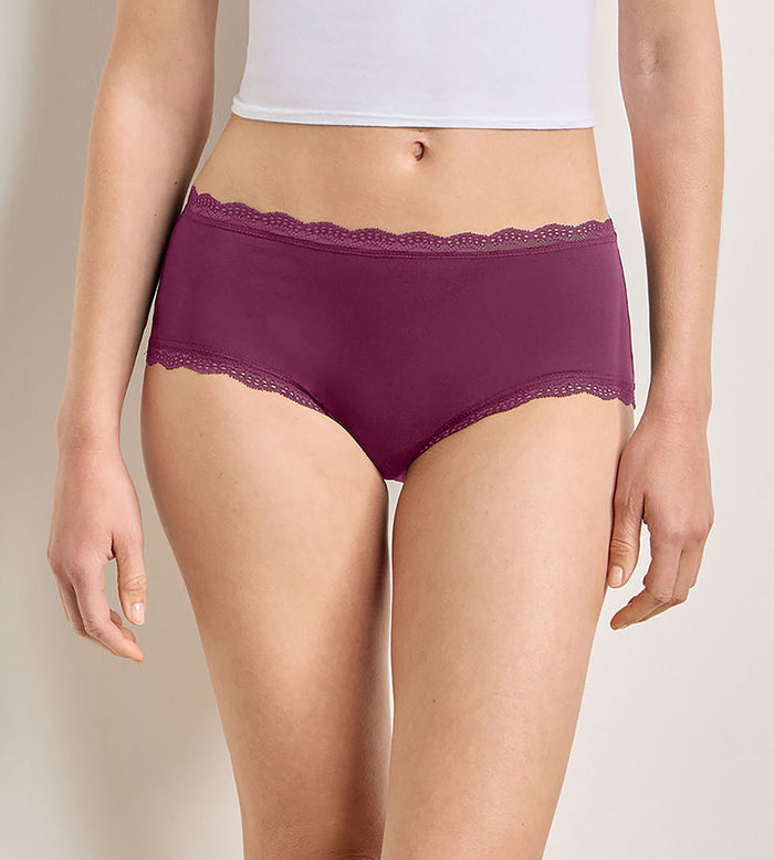 Lot de 2 shortys rose émeraude Daily Coton Dentelle