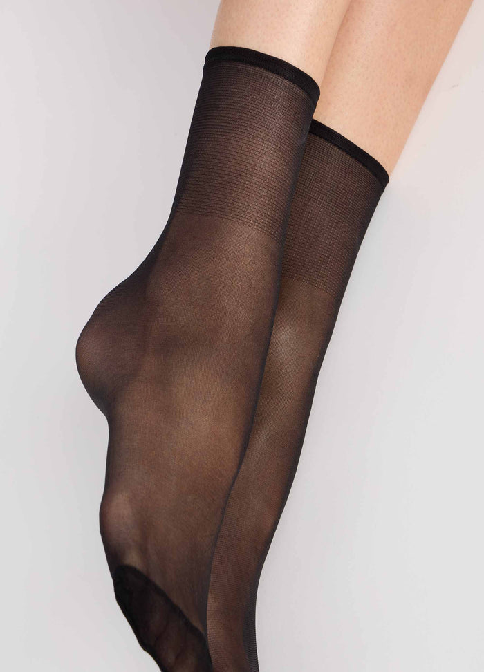 Lot de 2 socquettes transparentes noir Resist