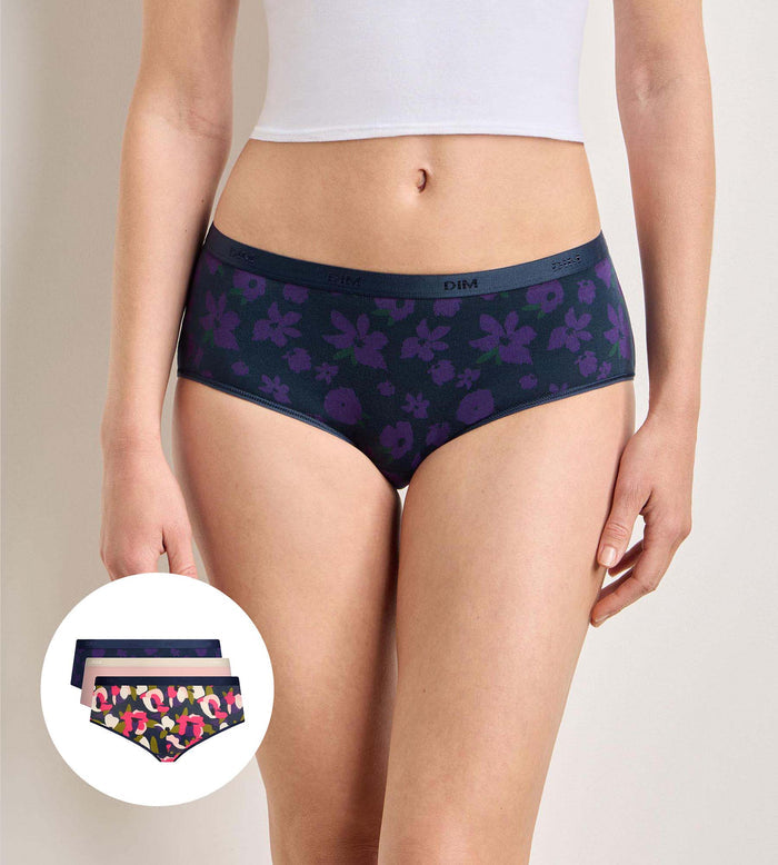 Lot de 3 shortys floral chic Les Pockets Coton
