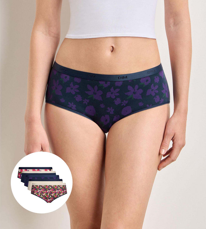 Lot de 5 shortys éclat floral Les Pockets Coton