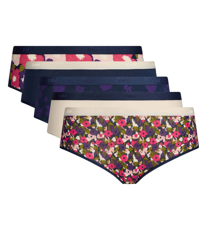 Lot de 5 shortys éclat floral Les Pockets Coton