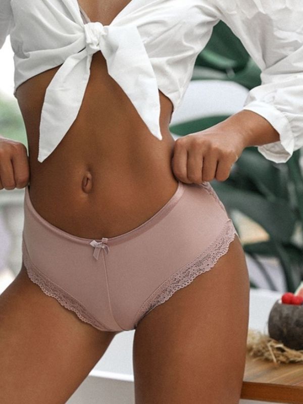Low Waist Lace Sports Fitness Triangle Panties Thong
