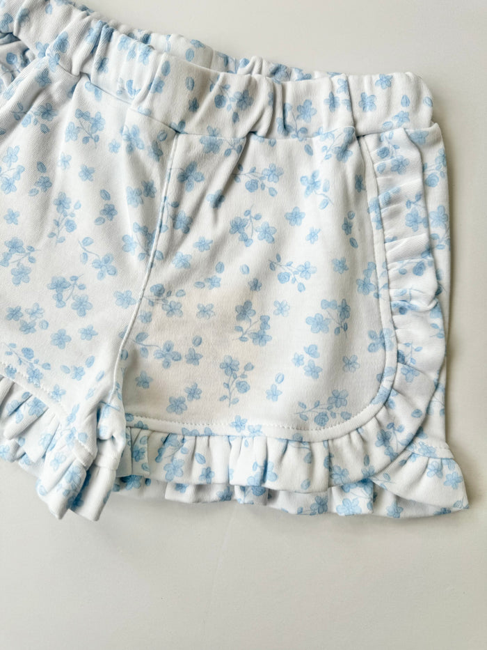 Luigi - Ruffle Shorts - Dainty Blue Floral