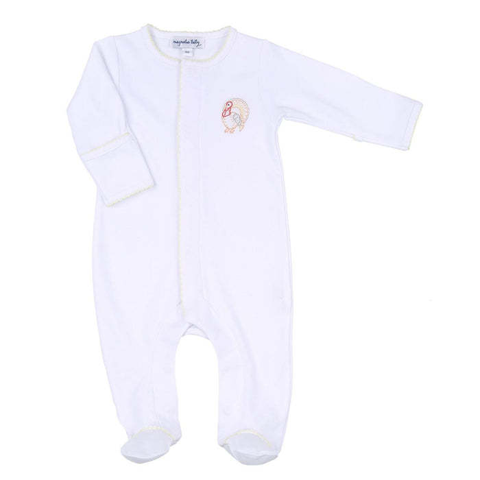 Magnolia Baby - Embroidered Footie - Vintage Turkey