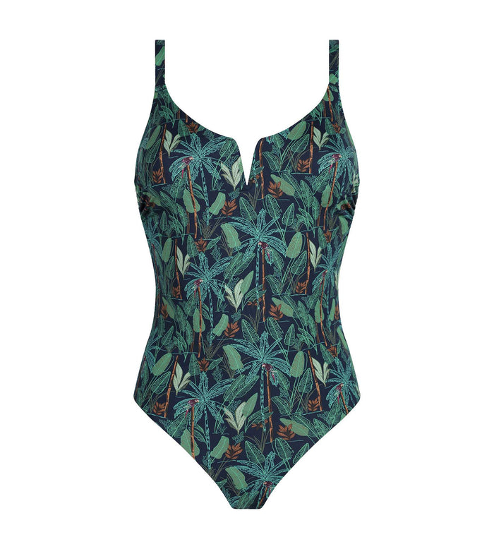 Maillot de bain une pièce imprimé tropical Dim