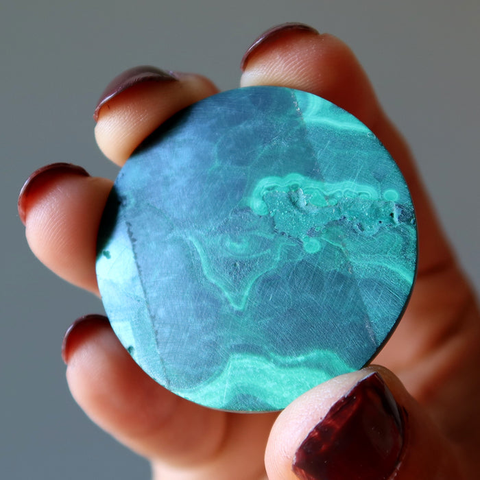 malachite round cabochon