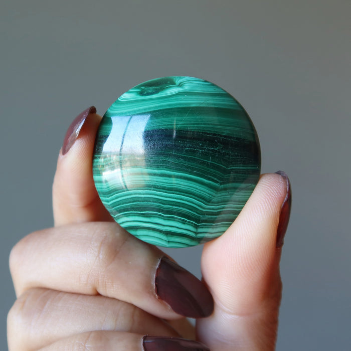 malachite round cabochon