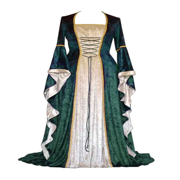 Medieval Court Long Dress Halloween Cosplay Costume 1834