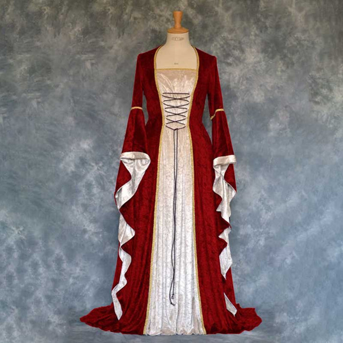 Medieval Court Long Dress Halloween Cosplay Costume 1834