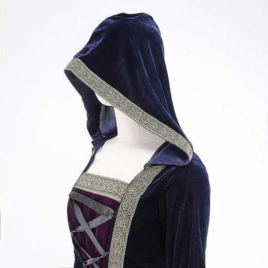 Medieval Court Long Dress Halloween Cosplay Costume 24002