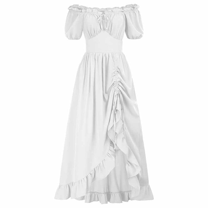 Medieval Renaissance Dress Cute Puff Sleeve Faire Dress Halloween Outfits