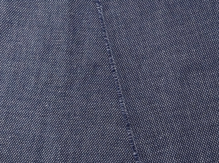 Medium Weight Linen Cotton Polyester Dobby Fabric 4636 - The Linen Lab - Navy(Dark)