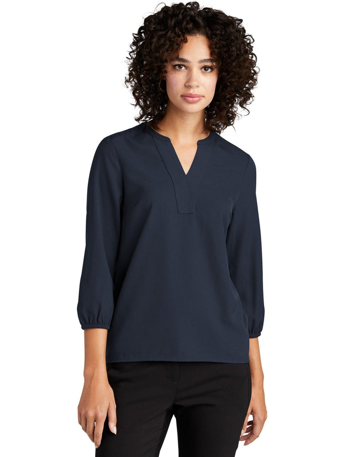 no-logo MERCER+METTLE Ladies Stretch Crepe 3/4-Sleeve Blouse-Regular-Mercer Mettle-Thread Logic