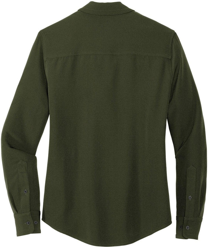 no-logo MERCER+METTLE Ladies Stretch Crepe Long Sleeve Camp Blouse-Regular-Mercer Mettle-Thread Logic