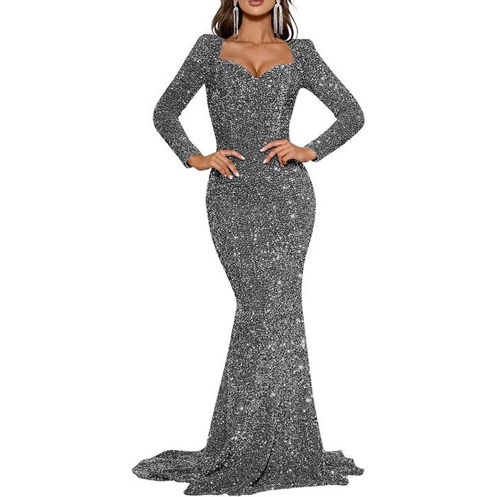 Mermaid Long Sleeves Sparkly Prom Dress – Custom Fit, Tailored & Show-Stopping