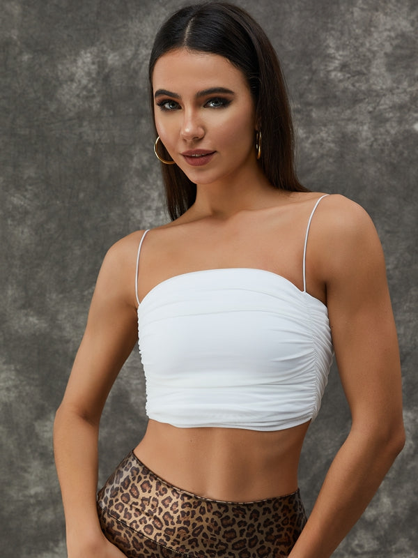 Mesh PU Faux Leather Leopard Print Tracksuit