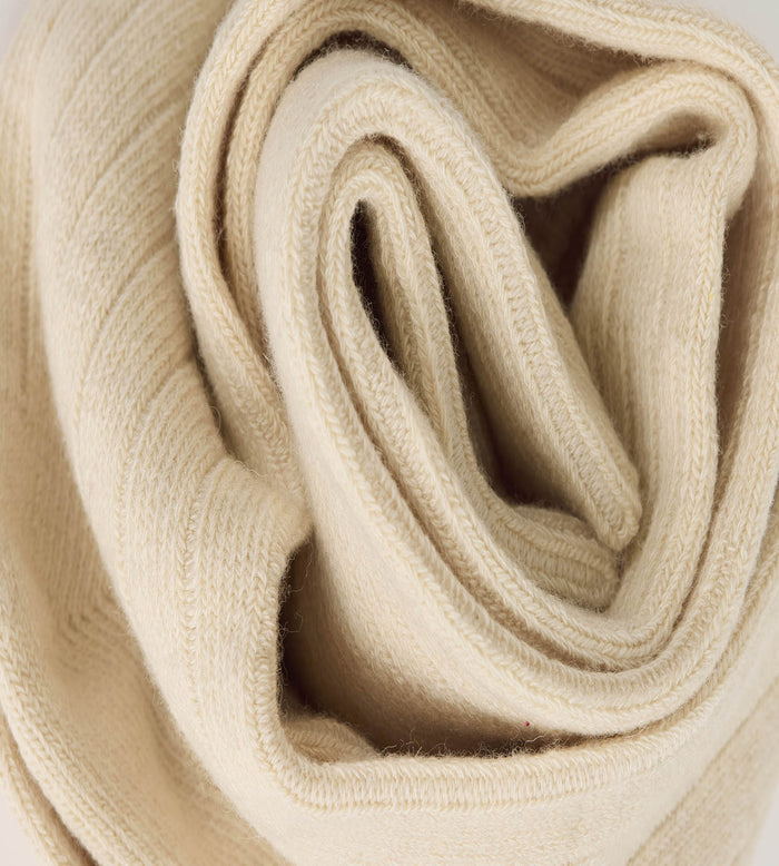Mi-bas femme beige ivoire