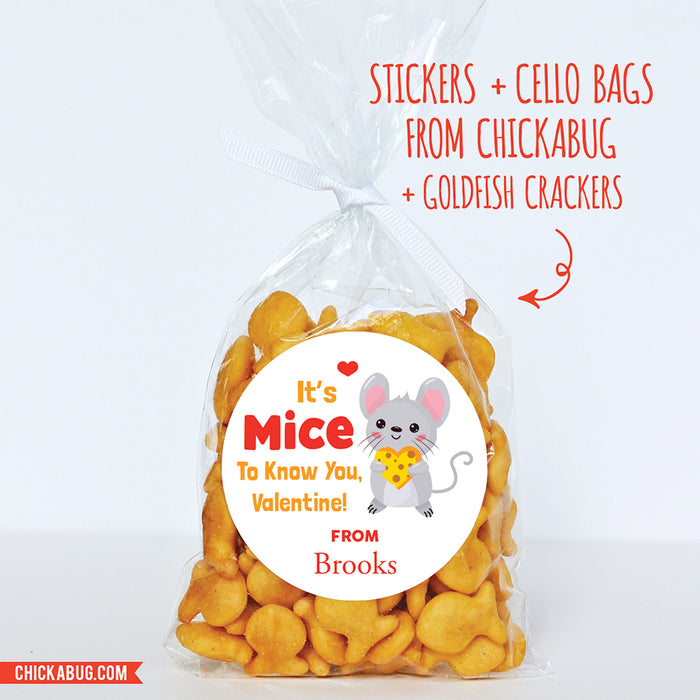 Mice Valentine's Day Stickers