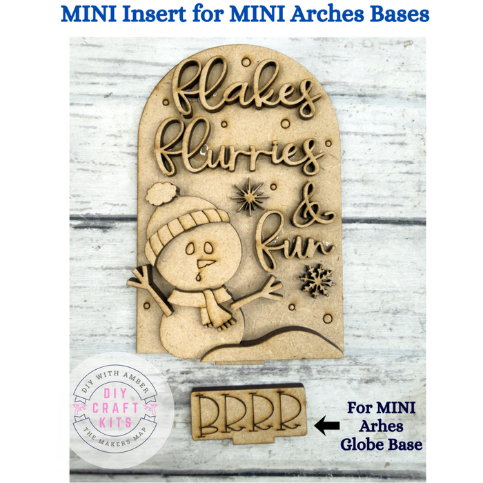 MINI Fun Snowman Arch Insert for Interchangeable MINI Arches Bases