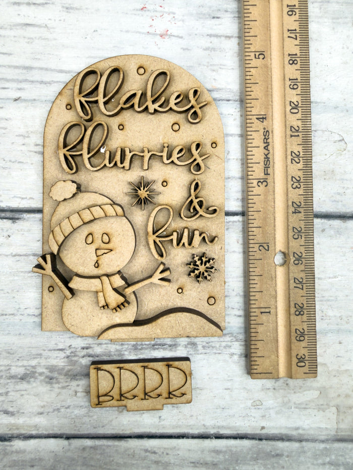 MINI Fun Snowman Arch Insert for Interchangeable MINI Arches Bases