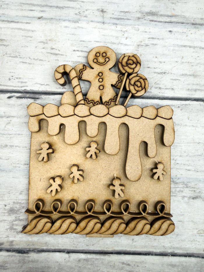Mini Gingerbread Cake insert for Interchangeable mini cake bases