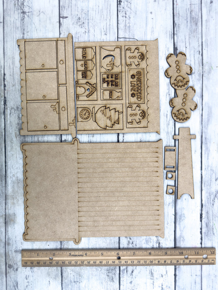 Mini Gingerbread Christmas Hutch DIY Craft Kit
