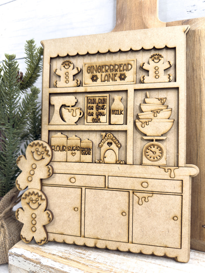 Mini Gingerbread Christmas Hutch DIY Craft Kit