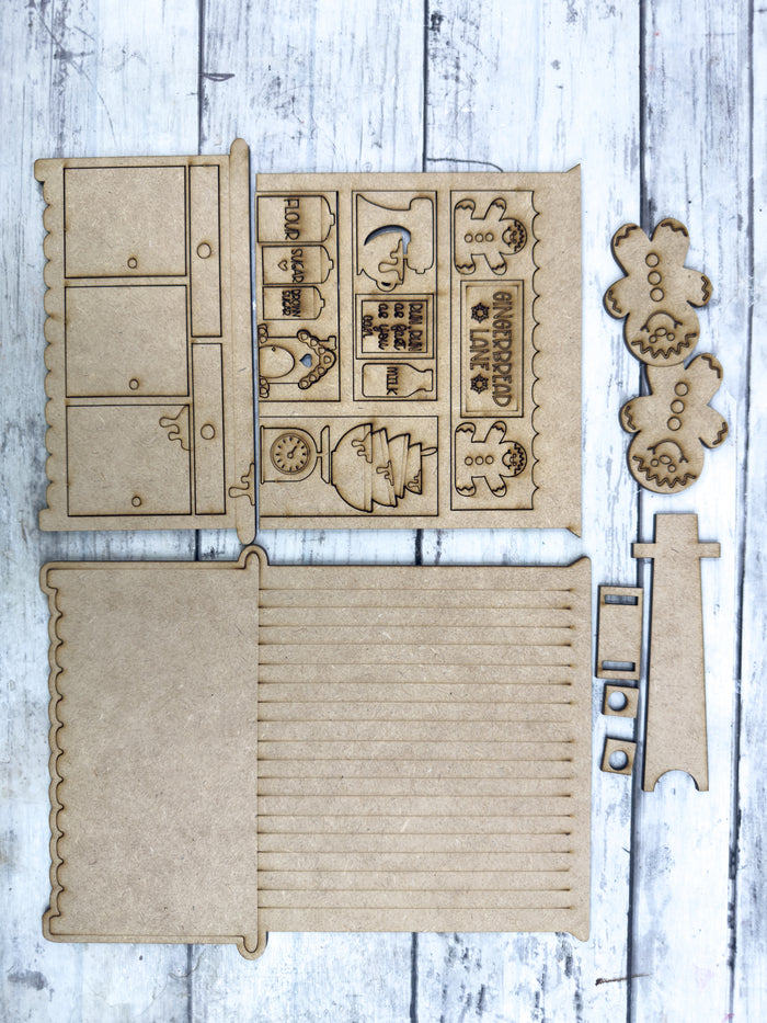 Mini Gingerbread Christmas Hutch DIY Craft Kit