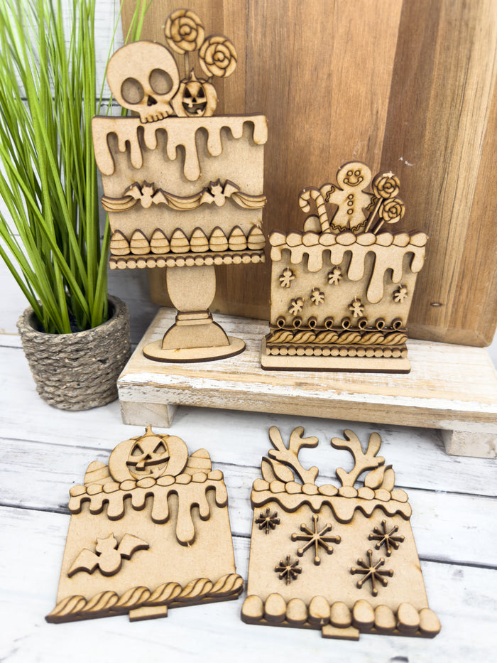 Mini Pumpkin Cake insert for Interchangeable mini cake bases