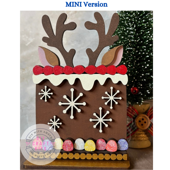 Mini Reindeer Cake insert for Interchangeable mini cake bases