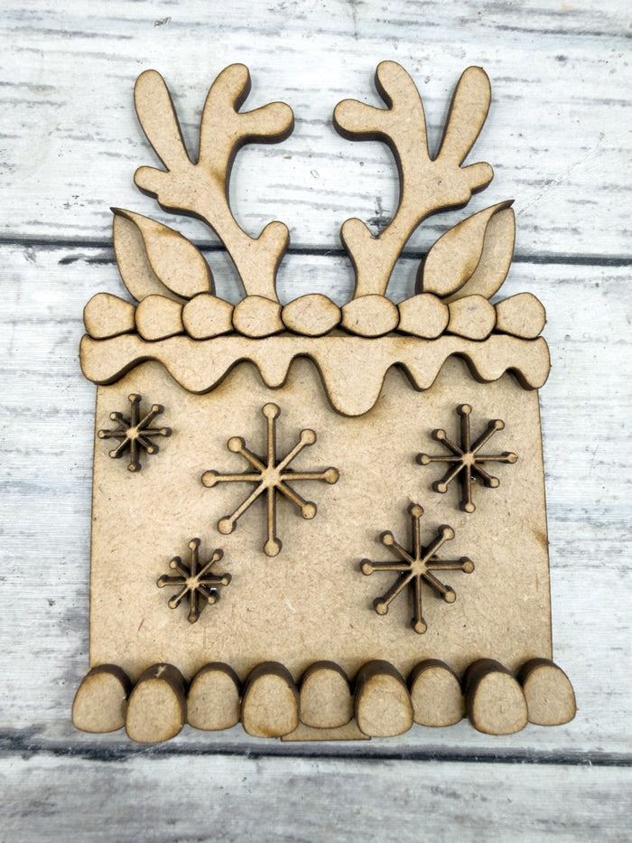 Mini Reindeer Cake insert for Interchangeable mini cake bases