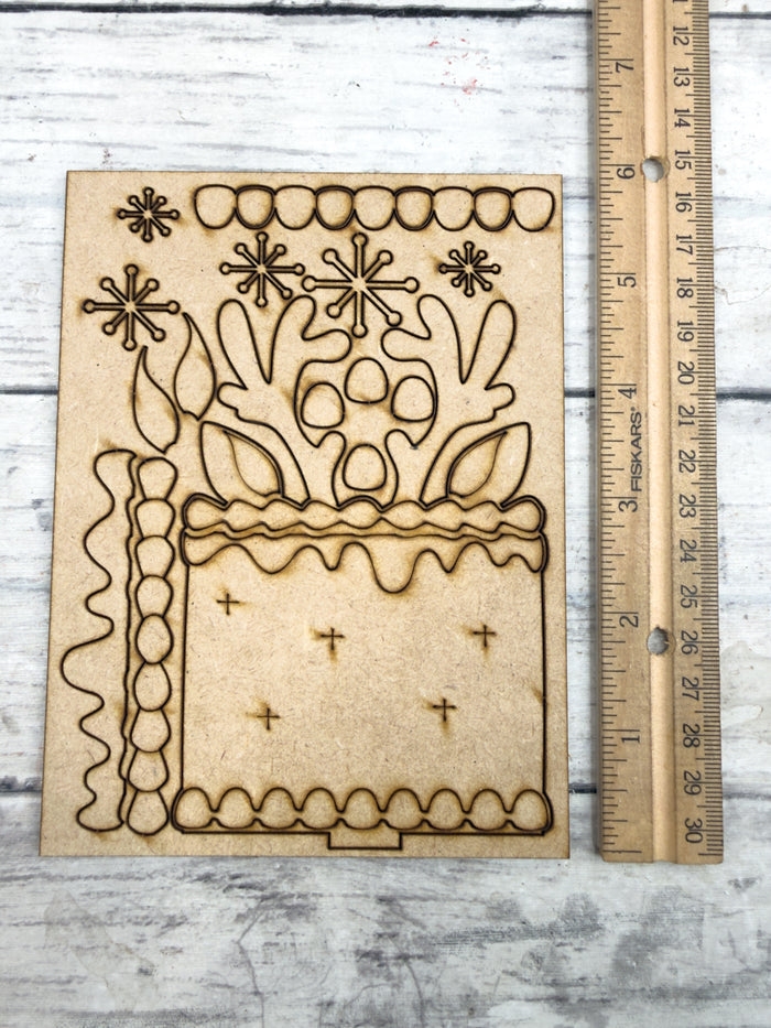 Mini Reindeer Cake insert for Interchangeable mini cake bases