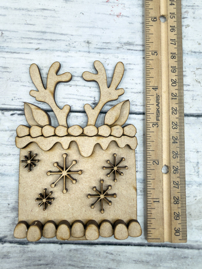 Mini Reindeer Cake insert for Interchangeable mini cake bases