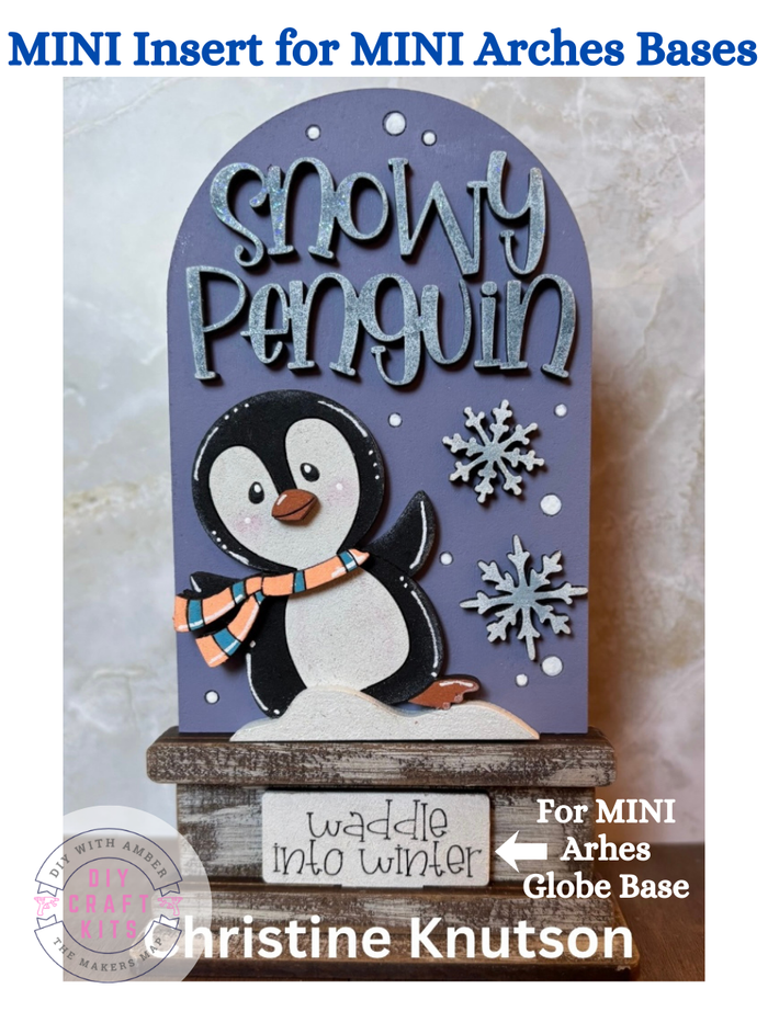 MINI Snowy Penguin Arch Insert for Interchangeable MINI Arches Bases
