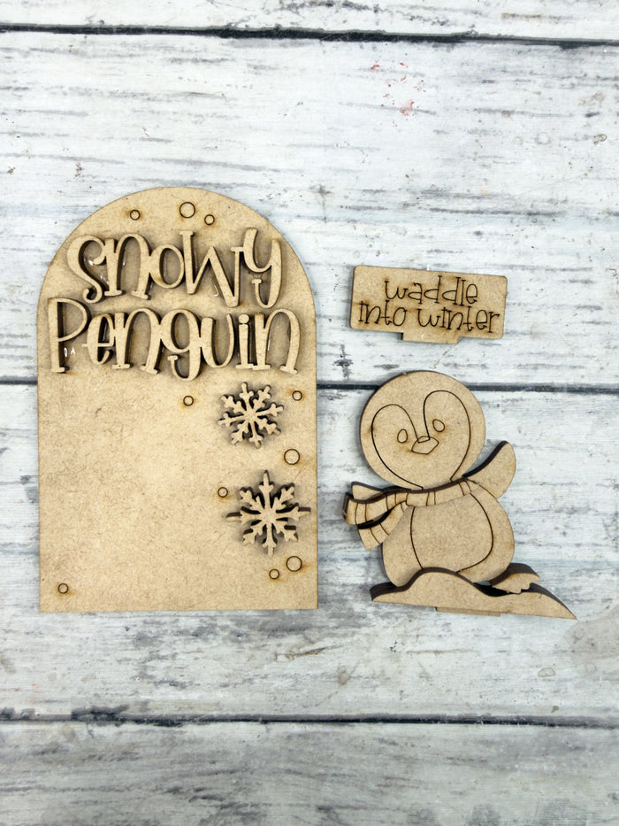 MINI Snowy Penguin Arch Insert for Interchangeable MINI Arches Bases