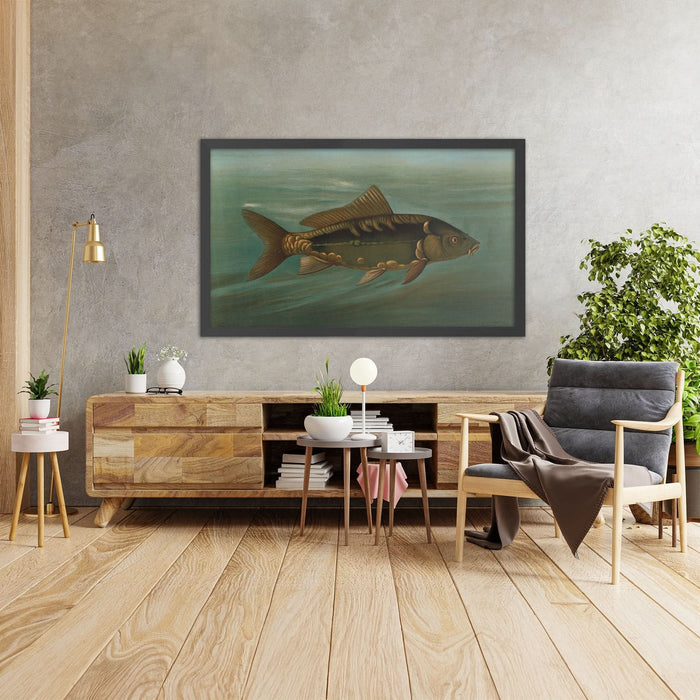 A framed image of