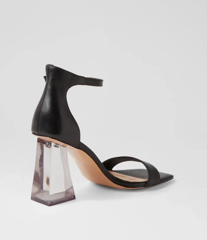 Mollini Messi Black Leather Heels