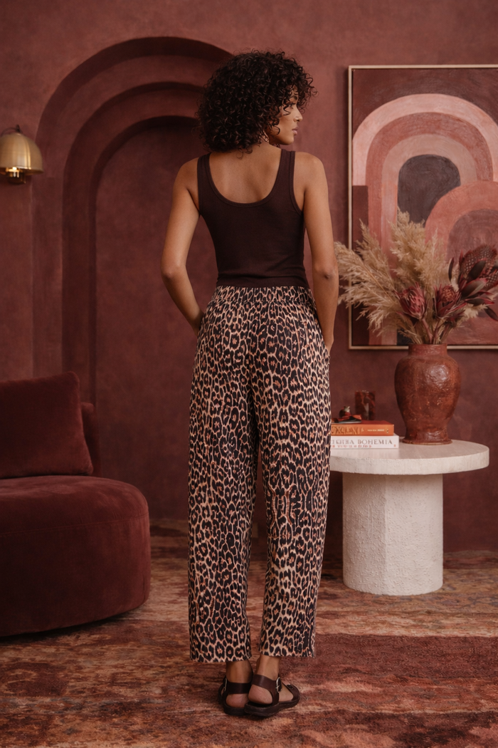 Monaco Jeans Leo Barrel Pants in Animal Print